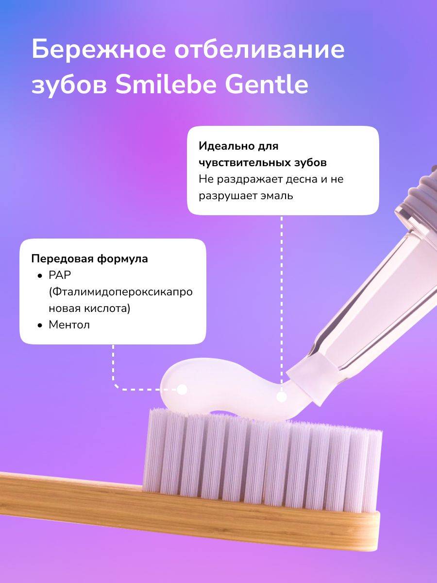 Smilebe by Toplash Whitening Toothpaste for Sensitive Teeth PAP+ 40 ml 2-Pack #3