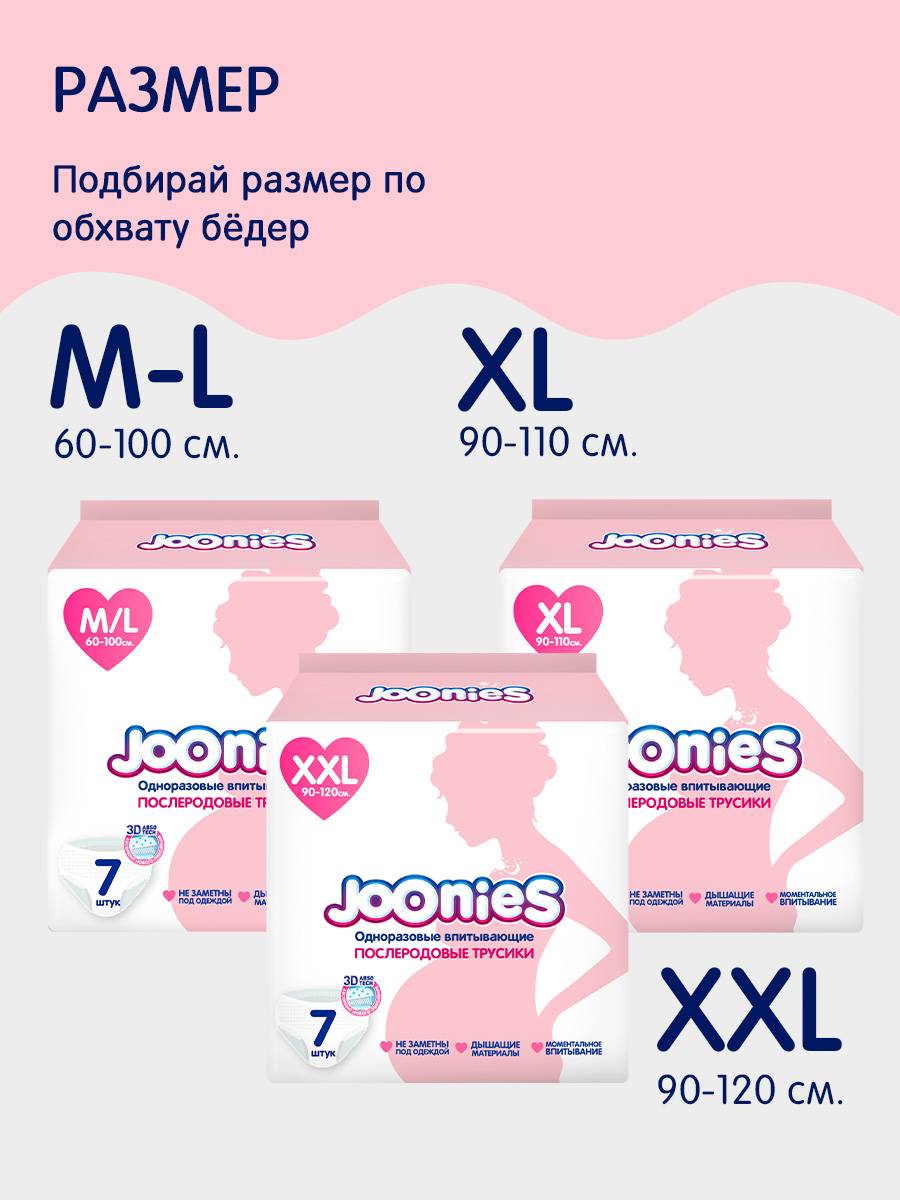 Joonies Disposable Postpartum Underwear XL (90-110 cm) 7 Pack #9