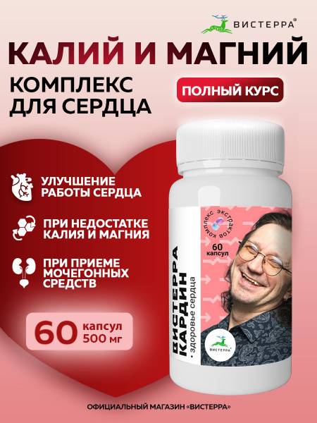 Visterra Visterrakardin Potassium, Magnesium, Rutin, Hawthorn, Niacinamide Capsules 60