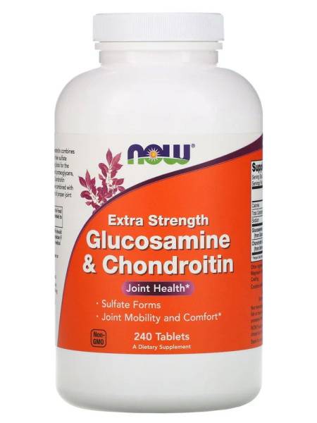 NOW Glucosamine & Chondroitin Extra – 240 tablets (1200 mg)