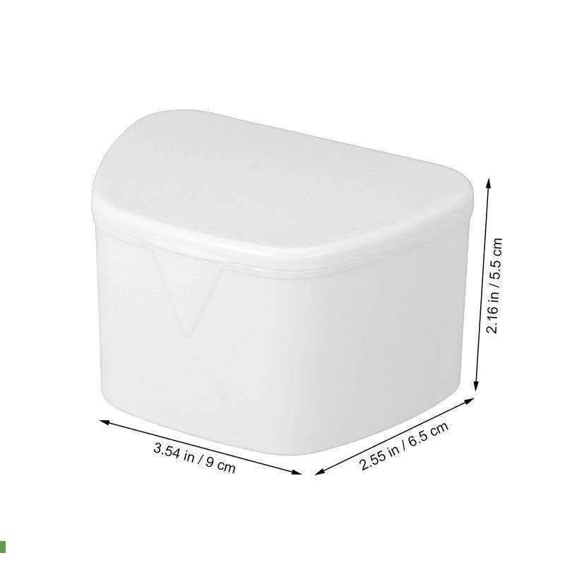 Portable Dental Prosthetic Container with Hinged Lid #4