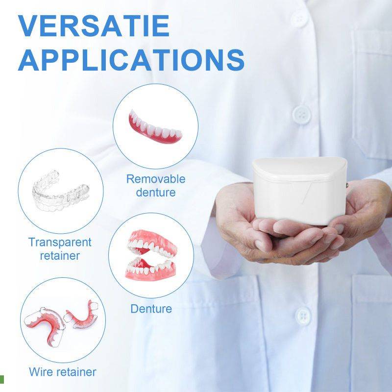 Portable Dental Prosthetic Container with Hinged Lid #8