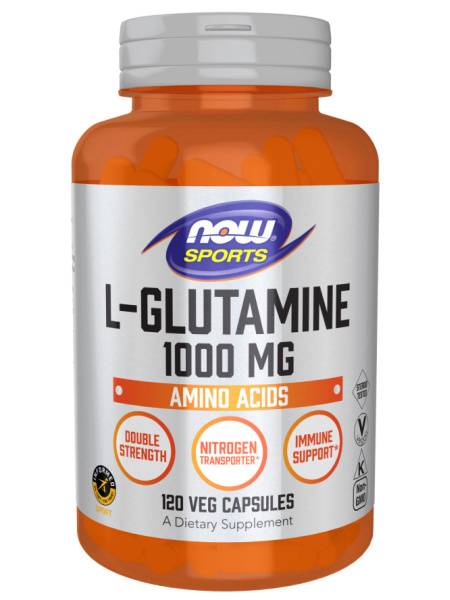 NOW L-Glutamine 1000 mg 120 Capsules