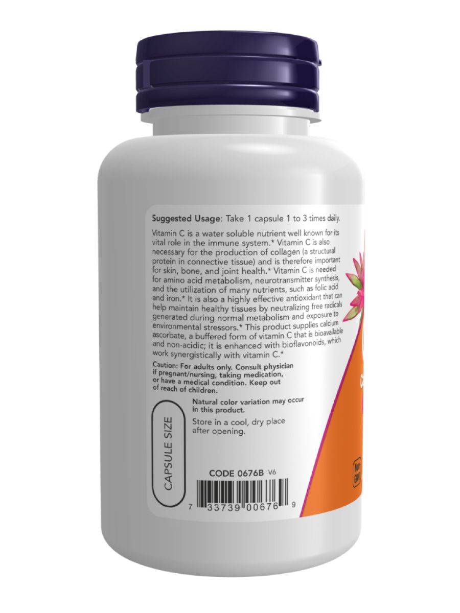 NOW Foods USA Vitamin C 500 mg Capsules, 250 Count – Immune Support Supplement #4