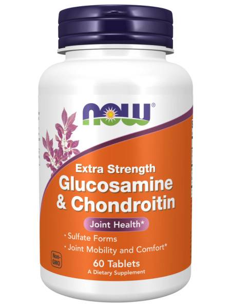 NOW Glucosamine & Chondroitin Extra — 60 tablets (1200 mg)