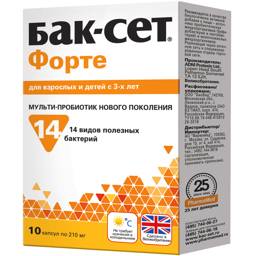 Bak-Set Forte multi-probiotic capsules №10 for adults and children 3+ #1