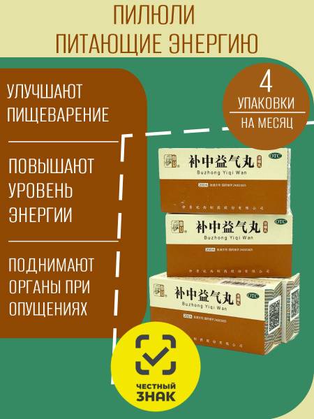 Sinoform Bu Zhong Yi Qi Wan, 4 packs, 800 pills total