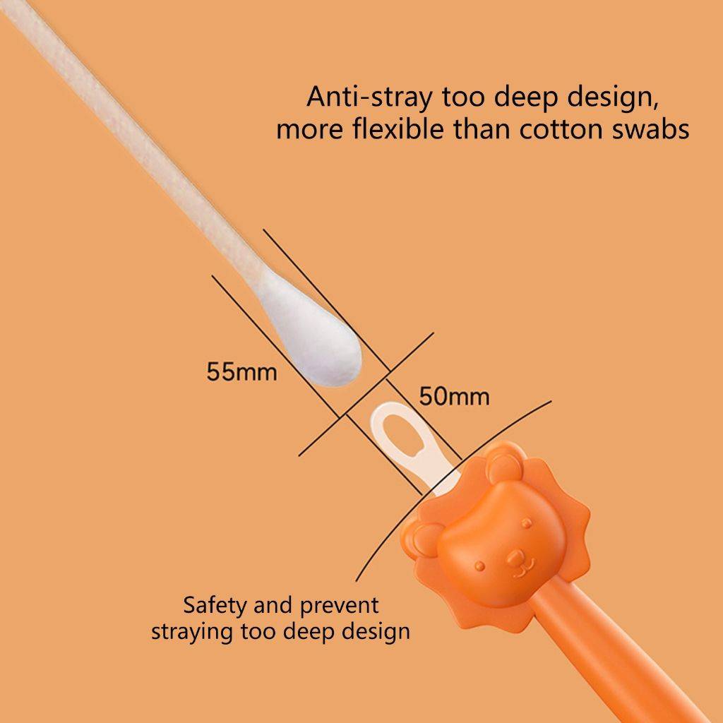 Gentle Double-Headed Baby Ear and Nose Cleaning Tool, PP/TPE, 9cm, 1-Pack #9