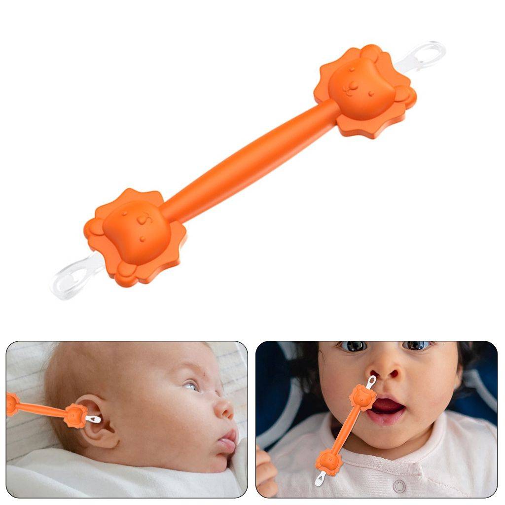 Gentle Double-Headed Baby Ear and Nose Cleaning Tool, PP/TPE, 9cm, 1-Pack #2
