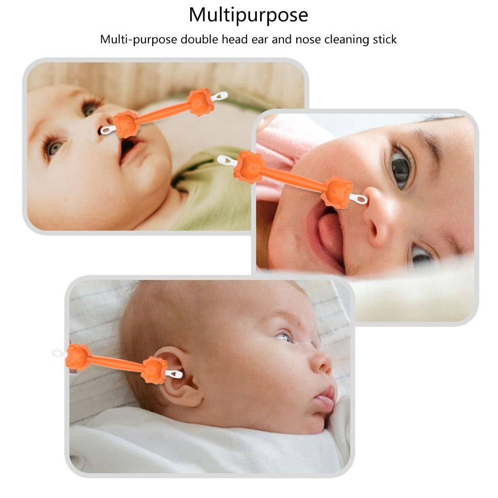 Gentle Double-Headed Baby Ear and Nose Cleaning Tool, PP/TPE, 9cm, 1-Pack #4