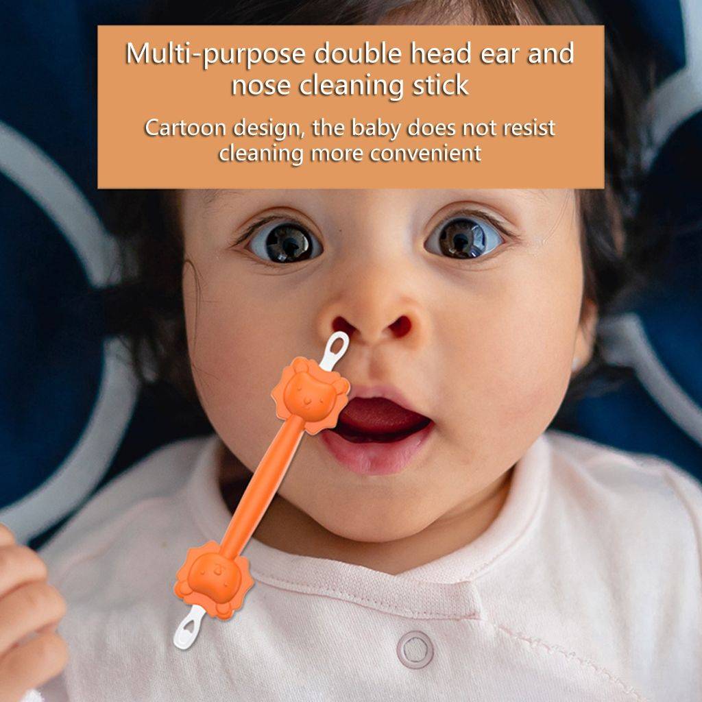 Gentle Double-Headed Baby Ear and Nose Cleaning Tool, PP/TPE, 9cm, 1-Pack #3