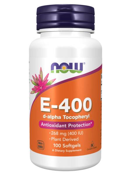 NOW Vitamin E 400 mg, 100 Softgels