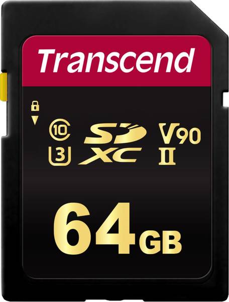 Transcend 700S 64GB SDXC Memory Card, TS64GSDC700S, Black