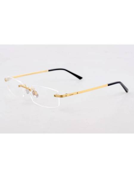 Cartier CT0087O Titanium Eyeglass Frame, Gold, Unisex