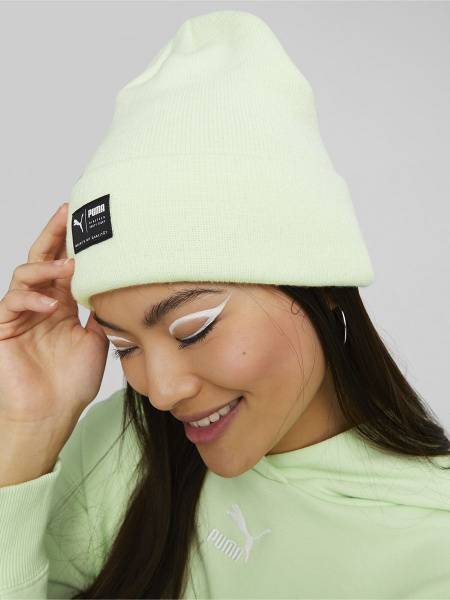 PUMA ARCHIVE Heather Beanie Hat - Pistachio - Winter Sport Beanie
