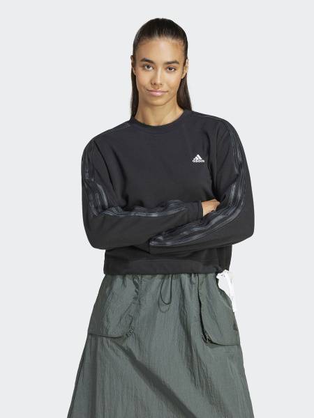 adidas Sportswear W Aop Swt Women's Sweatshirt, Black, Size S