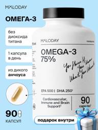 MOLODAY Omega 3 Fish Oil Capsules - 750mg, 90 Count #1