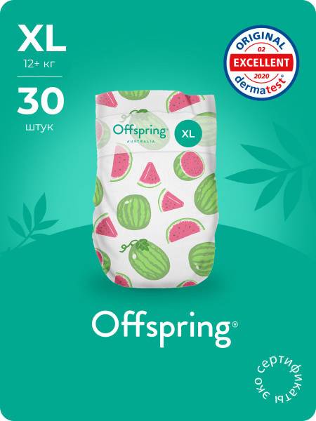 Offspring Premium Adhesive Baby Diapers XL 12+ kg 30 Count