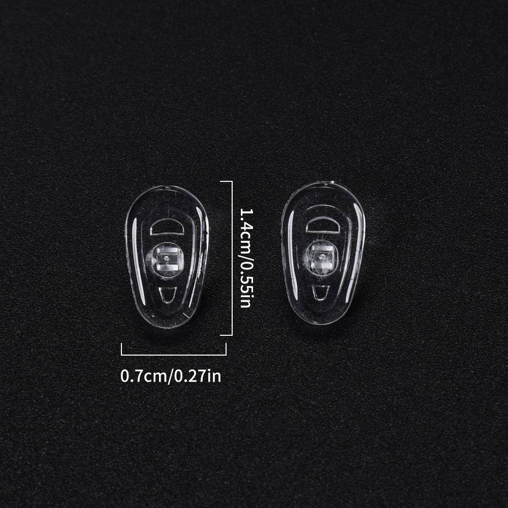 Transparent Silicone Eyeglass Nose Pads 14 mm x 7 mm, 13 mm x 8 mm, 15 mm x 9 mm #6