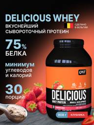 QNT Delicious Whey Strawberry Whey Protein , 1 Pack Serum 908 g #1