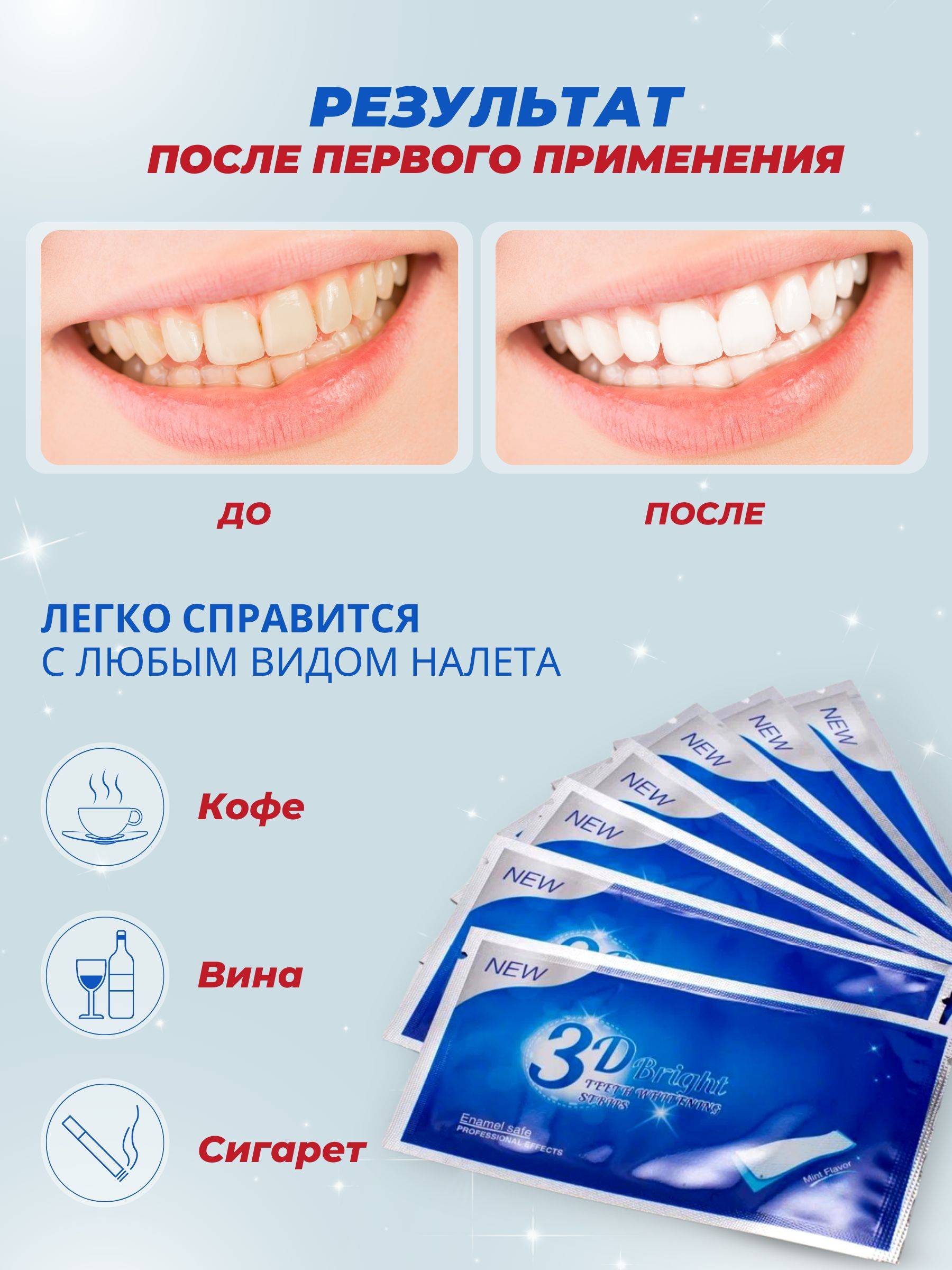 3D White Whitening Strips, 7 Strips for 7-Day Use, Fluoride-Free, Antibacterial #4
