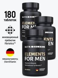 UltraBalance Elements for Men Premium multivitamins 180 tablets with BioPerine & Fibriotics #1