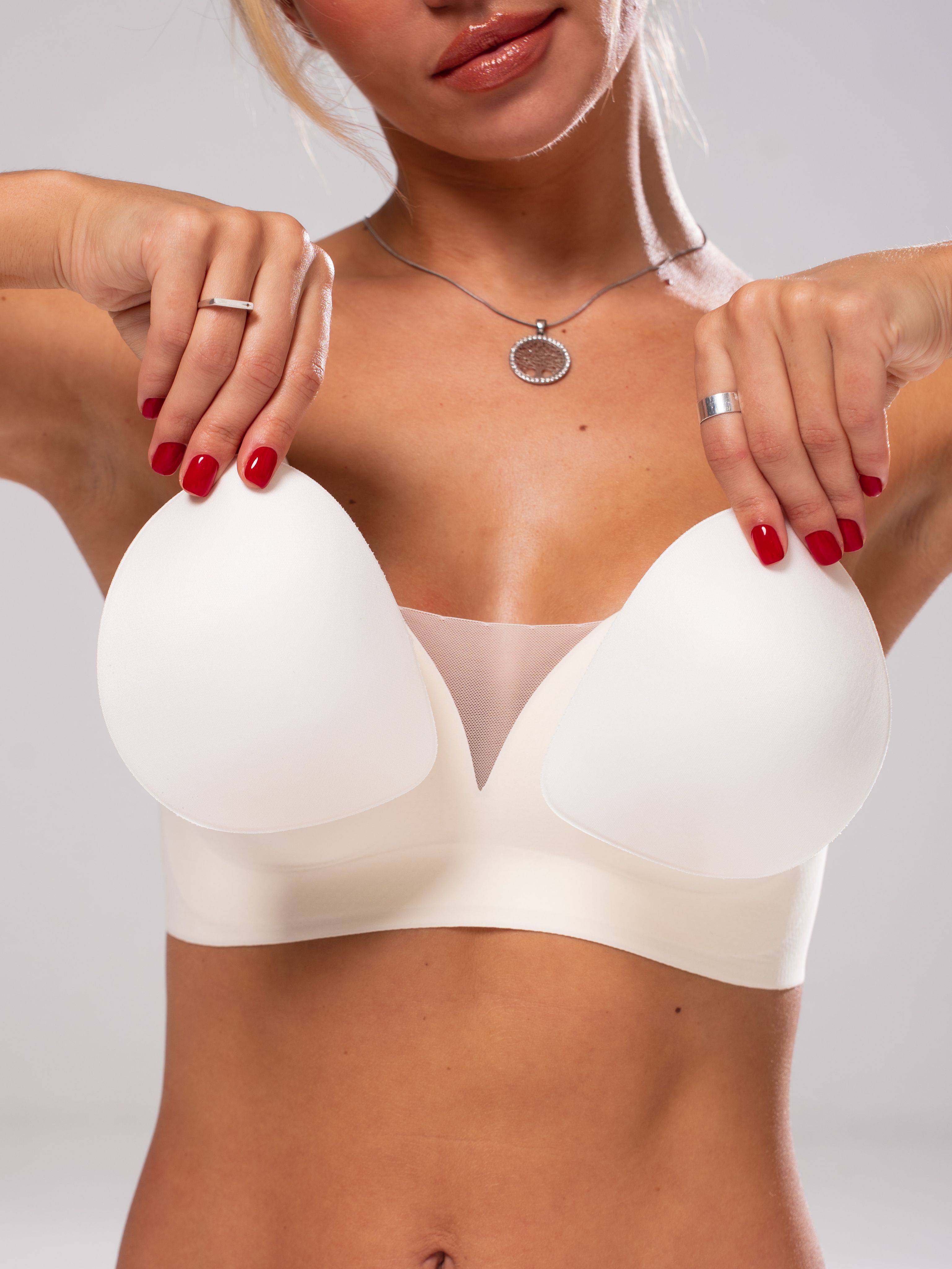 Daribell Seamless Wireless Milk Bra - Nylon/Spandex, Adjustable Straps #9