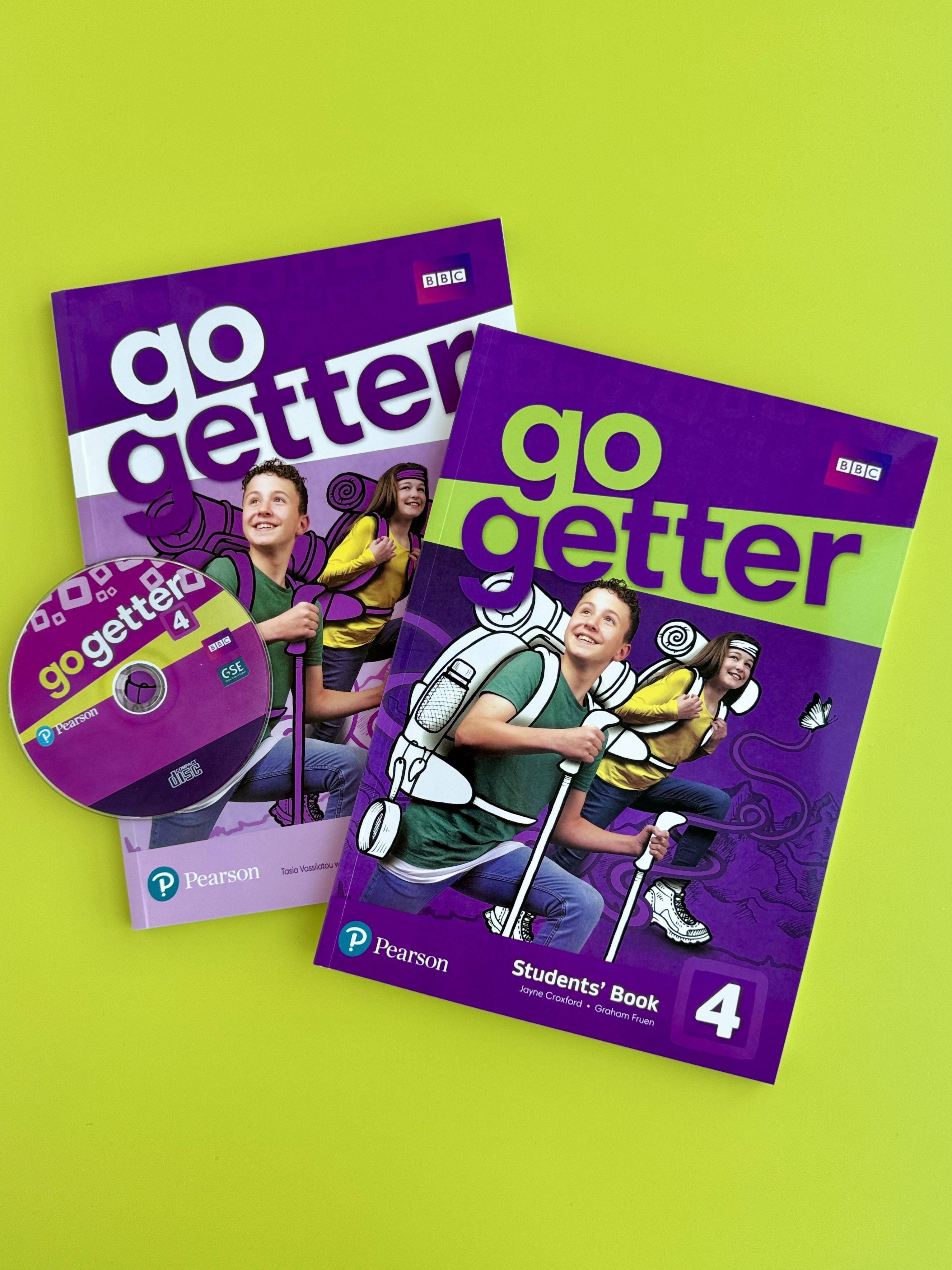 Комплект Go Getter 4: Students' Book + WorkBook (учебник и рабочая тетрадь, 2 книги) + CD-диск / Zervas S. & Bright C. / Pearson | Go Getter 4: Student's Book + Workbook + CD