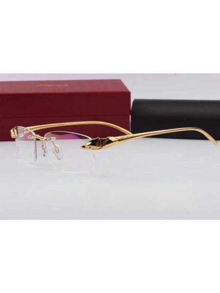 Cartier Rimless Eyeglass Frame CT8200875 23KGB Pure Titanium Gold