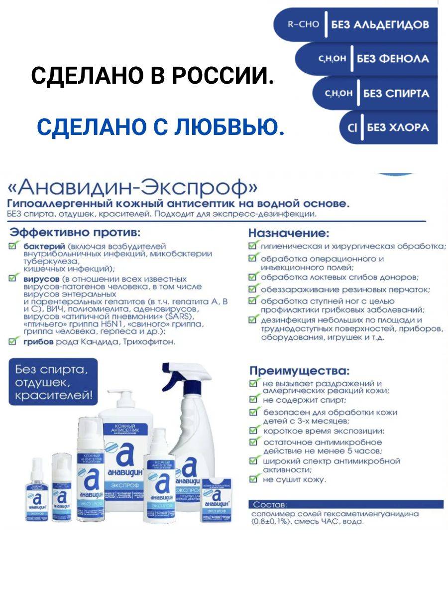 Anavadin Hypoallergenic Hand Antiseptic, Foam, 50 ml #2