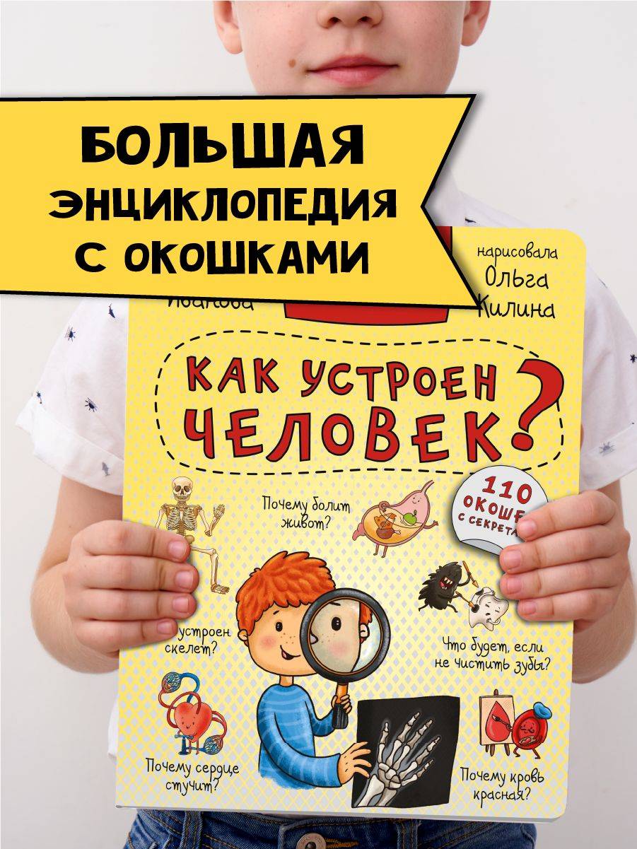 Книга детская энциклопедия с окошками Виммельбух | Children's Encyclopedia with Windows Wimmelbuch