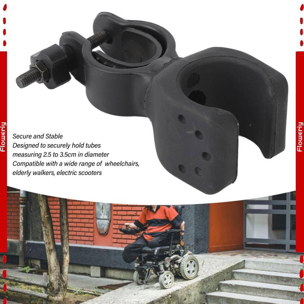 Crutches and Cane Holder – 360° Rotating Stand – Black – 1 Pack #4