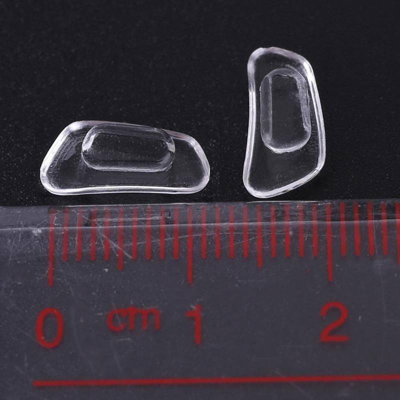 Silicone Nose Pads with Fasteners – 5 Pairs, Brown-Red, 13mm x 7mm – for Eyeglasses #8