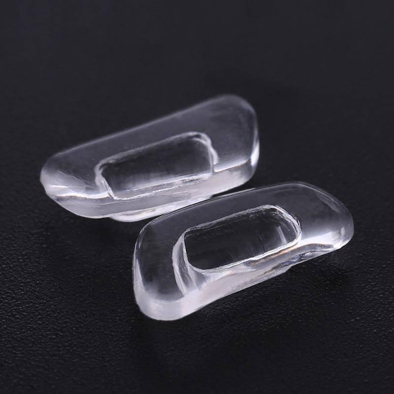 Silicone Nose Pads with Fasteners – 5 Pairs, Brown-Red, 13mm x 7mm – for Eyeglasses #5