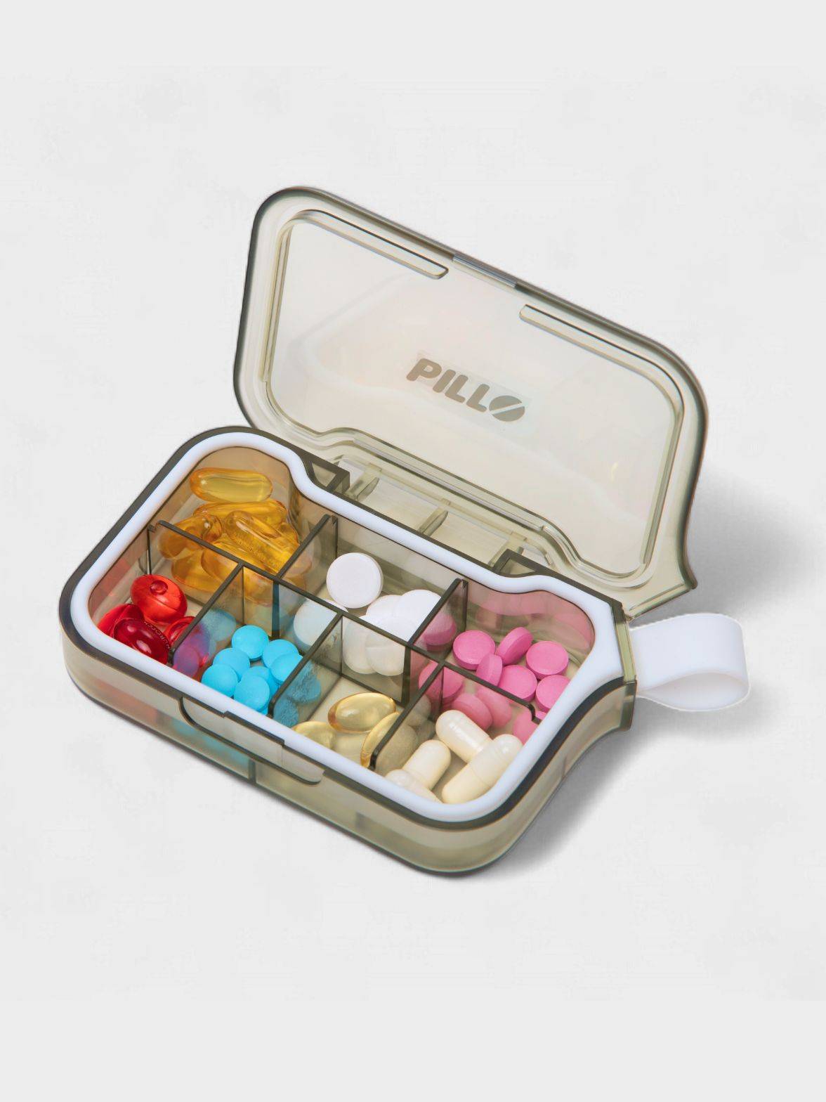 Pillo 7-Section Pill Case Green ABS Plastic - 6 Pack #8