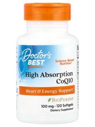 Doctor's Best CoQ10 with BioPerine, 120 Capsules 100 mg, 120 Count #1