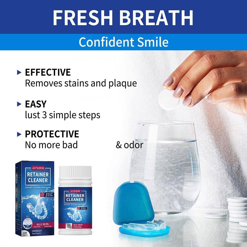 Hypnotize 100 Tablets for Denture Cleaning - Odor Removal for Aligners #9