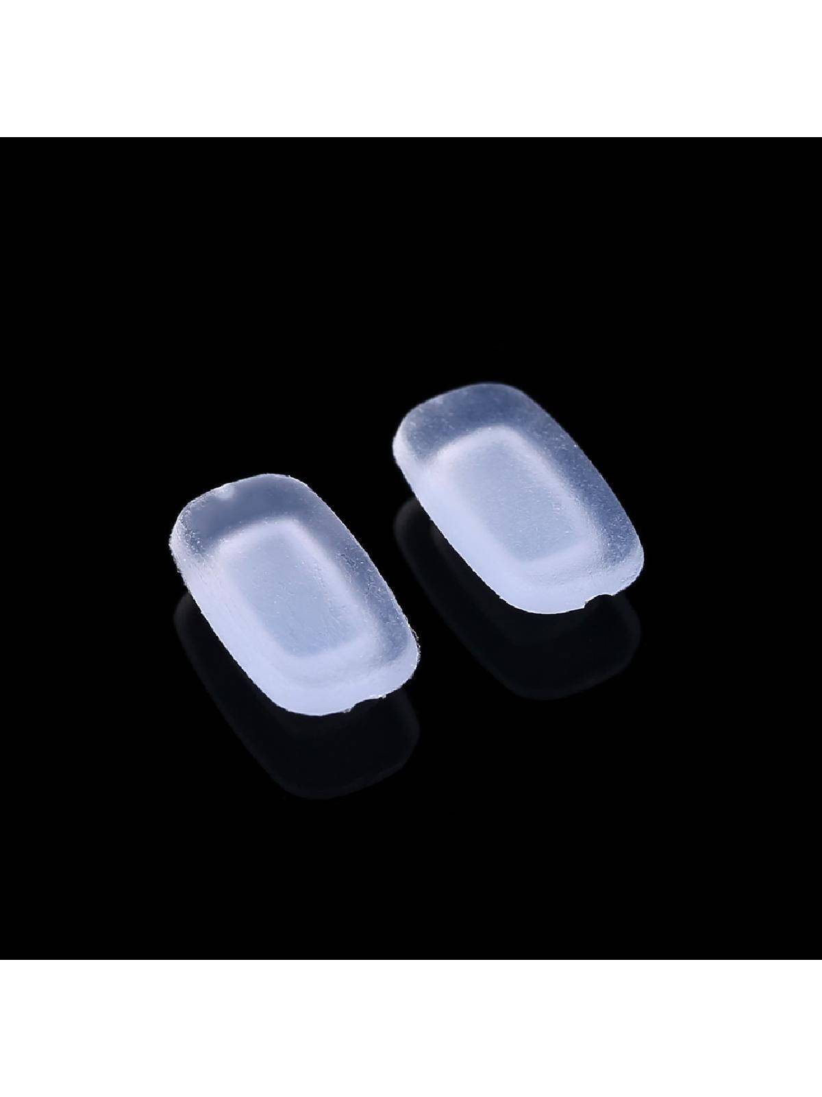Silicone Matte Nose Pads for Glasses, 10.5×6 mm, Transparent, Pack of 5 #9