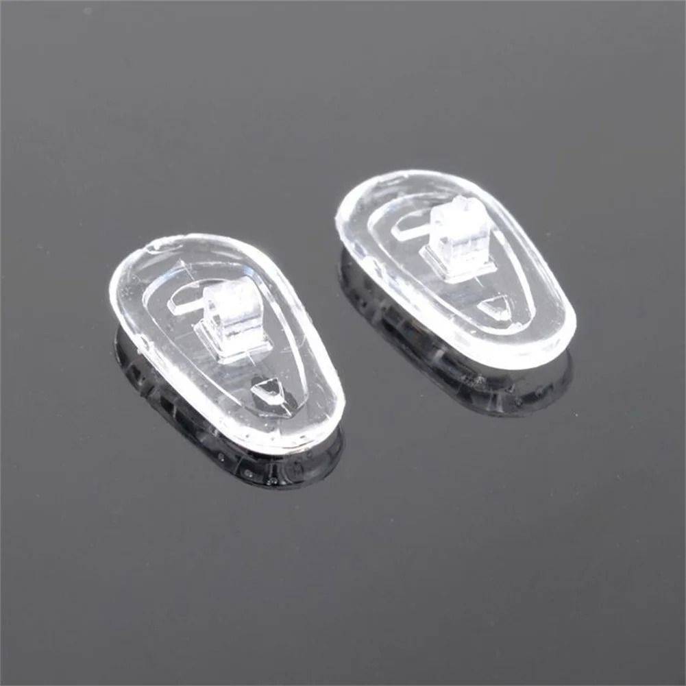 Soft Silicone Oval Nose Pads for Eyeglasses - 10 Pairs, Transparent, 13.5 x 7 mm #6