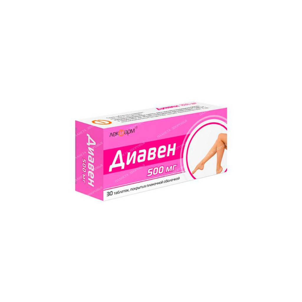 Diaven tablets p/o 500mg №10x3