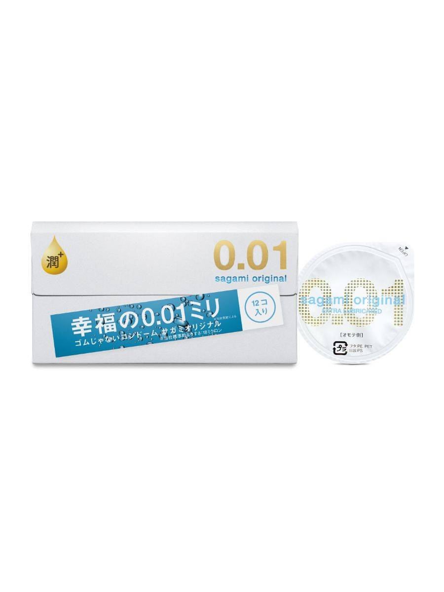 Sagami Original 0.01 Extra Lubricated Polyurethane Condoms 0.01 mm 12 pcs #5