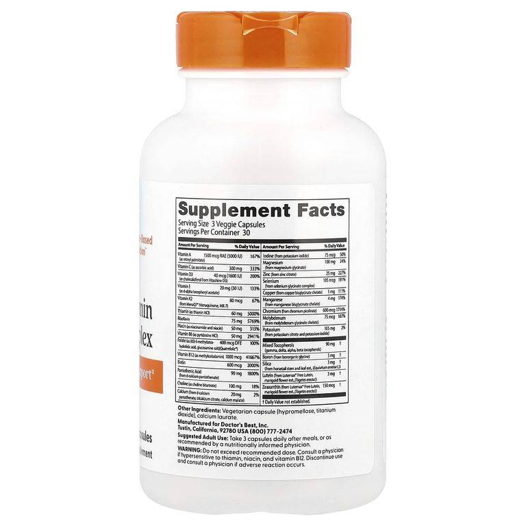 Doctor's Best Multivitamin Mineral Complex, 90 Plant-Based Capsules #4