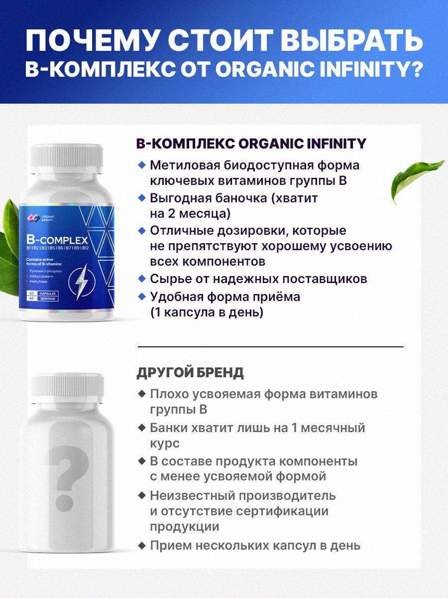 Organic Infinity Vitamin B Complex 60 Capsules #8