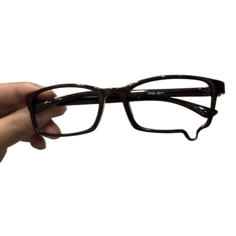 Nuotong Y2K Anime-Style Computer Glasses for Adults - Lightweight Polycarbonate Frames (Black) #2