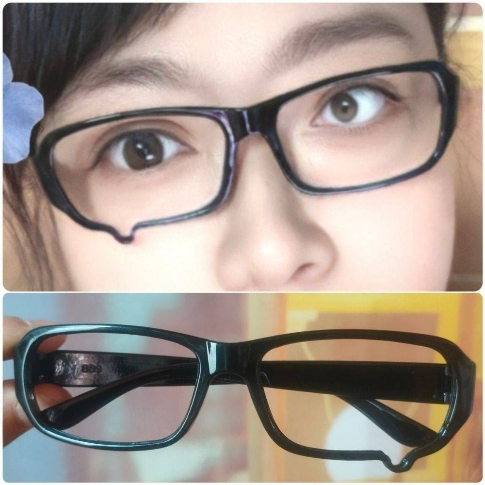 Nuotong Y2K Anime-Style Computer Glasses for Adults - Lightweight Polycarbonate Frames (Black) #4