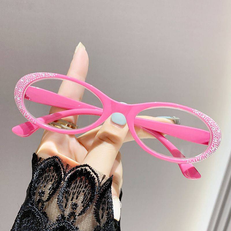 Seesdo Computer Glasses with Blue Light Protection, Oval Frame, +2.50 Purple Lenses #7