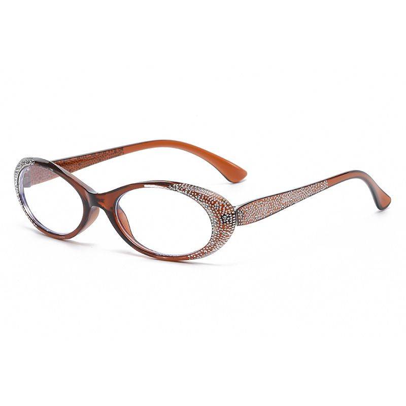 Seesdo Computer Glasses with Blue Light Protection, Oval Frame, +2.50 Purple Lenses #5