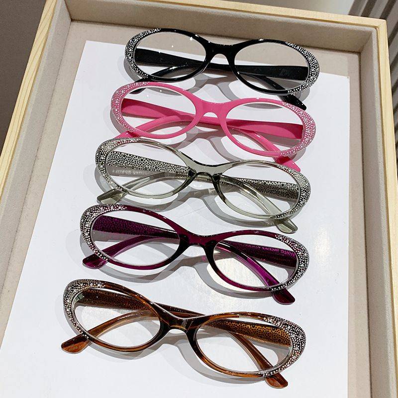 Seesdo Computer Glasses with Blue Light Protection, Oval Frame, +2.50 Purple Lenses #2