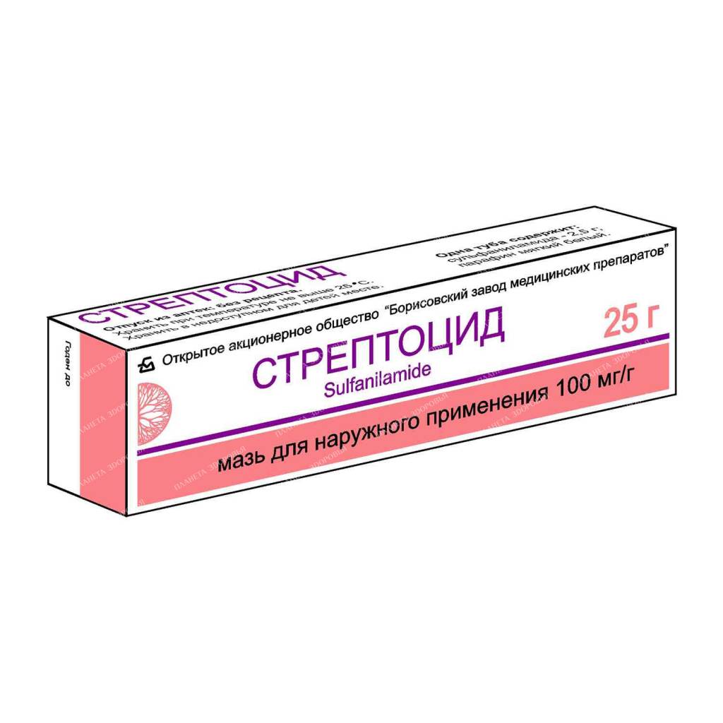 Streptocid ointment 100mg/g 25g №1