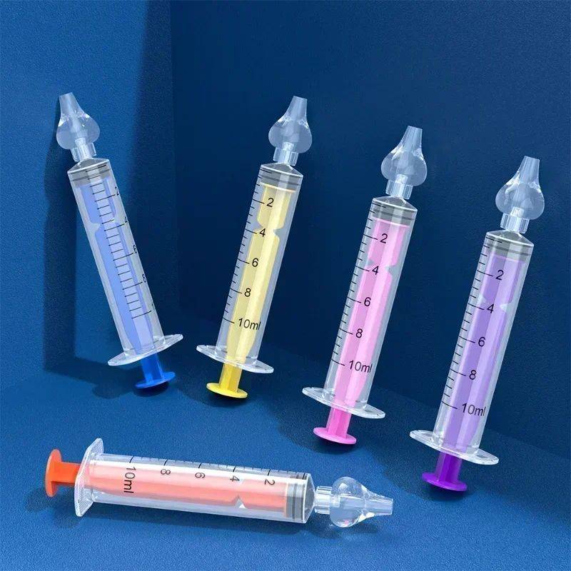 Silicone Nasal Aspirator for Infants with Needle Tube Nose Cleaner #4
